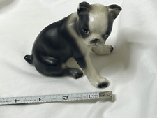 Vintage Lefton Boston Terrier Dog Figurine 