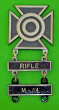 Army Sharpshooter Marksmanship Badge with RIFLE & M-14 Qualification Bars picture