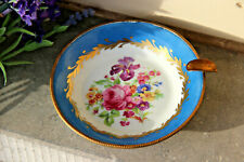 Gorgeous French Sevres Limoges porcelain marked Floral hand paint Ashtray 1960 picture