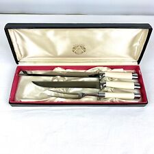 Armack Stainless Steel Carving Set Solingen Germany Two Knives & Fork in Case picture