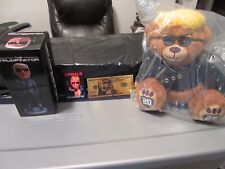 Trumpinator Bobblehead & Teddy Bear With Trading Card & Replica $100 Bill Lot picture