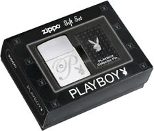 Zippo Playboy Lighter and Pin Gift Set 24778 High Polish Chrome picture