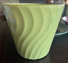 🔥🔥Bauer Era Large Chartreuse Swirl Flower Pot 9.75” Tall 10.5 Wide #10 MINTY picture