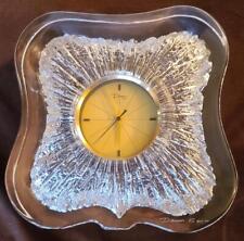 Daum Crystal Mantel Clock – Swiss Movement – VGC – NEEDS BATTERY - GORGEOUS picture