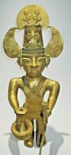 LARGE COLUMBIAN GOLD COPPER TAIRONA TUMBAGA STATUE OF SHAMAN QUEEN picture