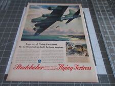 1943 Studebaker Flying Fortresses WWII Vintage Print Ad picture