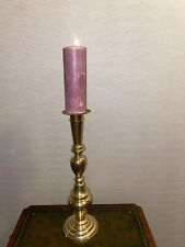 Large Vintage 3 Foot Brass Candle Holder heavy 6 pounds picture