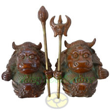 PAIR(2 PCS) Bull Demon King home decor ornament Yunnan Variegated Glimmer Copper picture