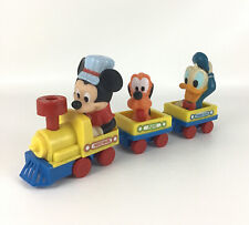 Mickey Mouse Engineer Mickey's Wind Up Toy Train ILLCO Disney Vintage 1987 80s picture
