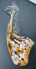 Beautiful Hand-Blown Art Glass Golden Giraffe Paperweight Sculpture Fifth Avenue picture