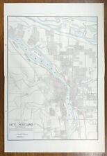 Vintage 1893 PORTLAND OREGON Map 14