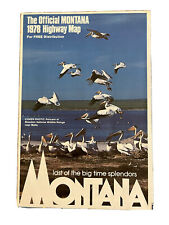 VTG 1978 Montana Highway Map “Last Of The Big Time Splendors” Dept Of Highways picture