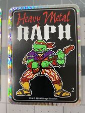 1993 Teenage Mutant Ninja Turtles Raphael Heavy Metal Vending Prism Sticker TMNT picture