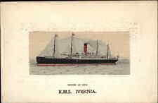 Steamship RMS Ivernia Woven in Silk c1910 Postcard - EXC COND picture