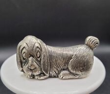 Vintage Figural Basset Hound Dog Figurine Petrus Spain Pewter Metal picture