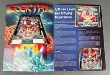 Elektra Flyer New NOS PROMO Bally Pinball Machine Art Artwork Retro picture