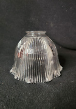 Antique 6.25” Clear Holophane Prismatic Reflector Shade Pendant - 2.25