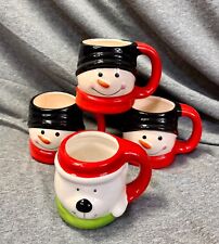 Royal Norfolk Snowman and Bear Mugs Set of 4 picture
