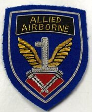 WWII 1ST ALLIED AIRBORNE PARATROOPER CLASS A SLEEVE INSIGNIA PATCH-BULLION THREA picture