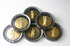 Vintage James Mont Style Asian Coasters -  - Set of 6 picture
