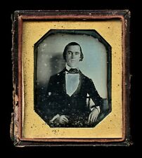 Early 1840s 6TH Plate SEALED Daguerreotype Photo - Man Casts Shadow picture