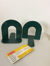 vintage 1994 Rubbermaid Office METAL bookends industrial LIBRARY deadstock USA picture