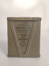 WWII 2 M5 Protective Ointment Tin w/Hinged Lid US Military Personal Field Gear picture