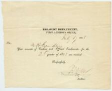 1838 US Treasury Department Document Signed Jesse Miller 1st Auditor Autograph picture