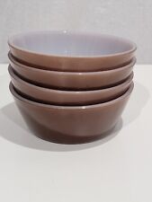 VINTAGE FEDERAL GLASS BOWLS BROWN - SET OF 4 picture