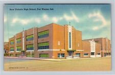 Fort Wayne IN-Indiana, New Catholic High School Vintage Souvenir Postcard picture