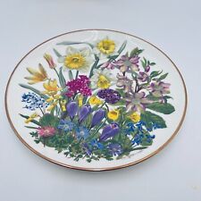 Franklin Mint Flowers of the Year Plate Wedgwood England March 1977 Porcelain picture