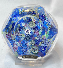 Whitefriars Paperweight Millefiori Faceted Full Lead Crystal Made In England picture