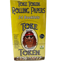 24 pack 1 1/4 Toke Token Flavored Cigarette Rolling Papers Pineapple Natural Gum picture