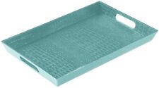 Kitchen Serving Tray, 15 X 9.8 X 1 Inches Turquoise Pink Made In Turkey picture