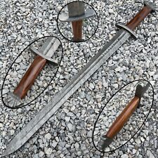 Custom Handmade Damascus Steel Vikings Sword, Sharp blade sword, battle ready picture