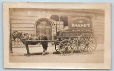 Photo c1920's NY Manhattan? A. De Rosa Fish & Oyster Market Delivery Wagon M17 picture