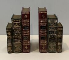Heavy Resin Faux Antique Books Book Ends Each Weighs 3 Pounds Beautiful Set of 2 picture