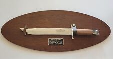 Buffalo Bill Cody Bowie Knife Vintage Carvel Hall USA Man Cave Wall Plaque EC  picture