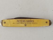 Clover Brand Syracuse NY USA Pocket Knife Advertising Peters Shoes  picture