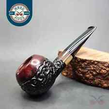 Karim Small Rusticated Straight Apple Handmade Briar Pipe New picture
