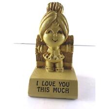 Vtg 1972 CM Paula Statue Figurine I LOVE YOU THIS MUCH #W-265 Made in USA picture