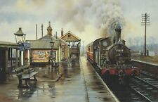 YELDHAM STATION COLNE VALLEY LINE  ESSEX CLASS J15 LOCO MOUNTED RAILWAY PRINT picture