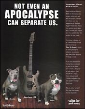 Schecter Apocalypse 6 FR electric guitar 2017 advertisement with pit bull dogs picture