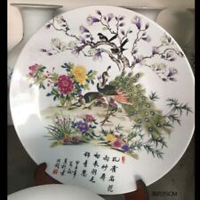 Decorative Porcelain Plate with Images of Cranes and Peonies picture