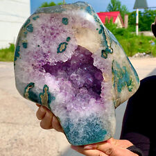 9.57LB  Natural Amethyst geode quartz cluster crystal specimen Healing picture