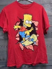 NOS The Simpsons T-Shirt Men’s L Bart Skateboarding Cartoon Matt Groening Funny picture
