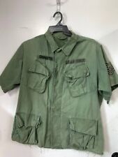 REAL VIETNAM WAR Pre- 1967 MODEL JUNGLE FATIGUE U.S. AIR FORCE JACKET WITH PATCH picture