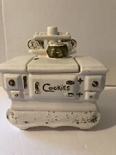 Vintage McCoy Pottery White Old Time Stove Cookie Jar picture