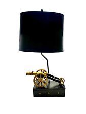 Lamp Vintage Brass Cannon Unique Table Desk Lamp With Shade picture