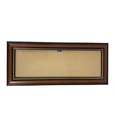 Vintage Picture Frame Walnut Gold Clear Glass Front 4x12
